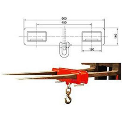 Picture of Double Fork Hook 5000 Kg SWL